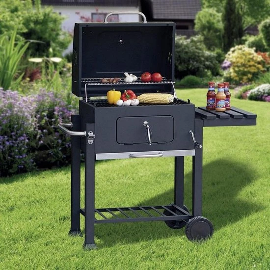 Tepro Toronto Click Barbecue Bbq Houtskool - Grilloppervlak (LxB) 56 X 42 Cm - Met Thermometer In De Deksel - RVS - Houtskoolbarbecue 5 Tepro Toronto Click Barbecue Bbq Houtskool - Grilloppervlak (LxB) 56 X 42 Cm - Met Thermometer In De Deksel - RVS - Houtskoolbarbecue - Afbeelding 3