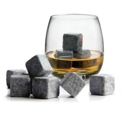 Merkloos Whiskey Stones - Whisky Stenen - IJsblokken Van Natuursteen - 9 Stuks - Cadeau Tip Man/ Vriend - Vaderdag Cadeau + GRATIS Geschenk Zakje - [Wiskeystenen - Wiskeystones] -Tefal Shop 550x550 314