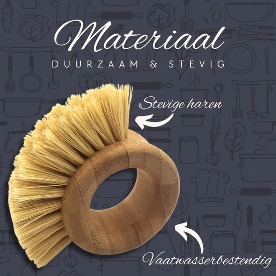 Keufens Champignonborstel | Paddenstoelborstel | Veegborstel | Aardappel Borstel | Champignonborsteltje | Bamboe 6 Keufens Champignonborstel | Paddenstoelborstel | Veegborstel | Aardappel Borstel | Champignonborsteltje | Bamboe - Afbeelding 4