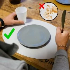 In Round Placemats Pakket – 4 Stuks – Lederlook Kunststof – Ovaal -Tefal Shop 550x550 336