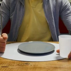 In Round Placemats Pakket – 4 Stuks – Lederlook Kunststof – Ovaal -Tefal Shop 550x550 340