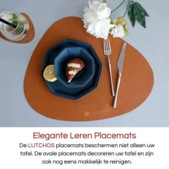 LUTCHOS Placemat Set - 12 Delig - Beautiful Black - Lederlook - Waterafstotend - Krasbestendig -Tefal Shop 550x550 358