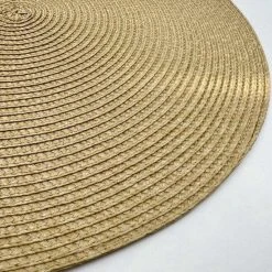Merkloos Placemats - Rond - 38 Cm - 4 Stuks - Onderlegger - Hitte Bestendig - GOUD - Luxe Uitstraling -Tefal Shop 550x550 361