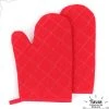 Merkloos Tavas Dream Hittebestendige Ovenwanten 2 Stuks | Ovenhandschoen | Katoen, Thermolite | Tot 220°C | Rood