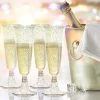 Merkloos Champagneglazen Goud Glitter 20 Stuks Herbruikbaar - Feestglazen - Bruiloft - Verjaardag - Bestek - Glazen - Servies - Vrijgezellen Feest - Gala - Diner Feest