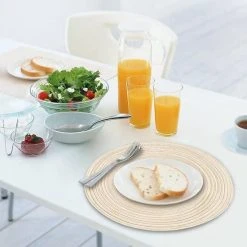 Merkloos Placemat - 2 Stuks - Placemat Rond - Placemats Rond Gevlochten - Tafelonderzetter - Tafel Onderleggers - Onderleggers Placemat - Placemat 30 Cm -Tefal Shop 550x550 395
