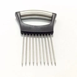 Merkloos Uiensnijder/Groentesnijder | RVS Snijhulp Voor In De Keuken | Snijd Veilig Uien, Tomaten, Heet Vlees