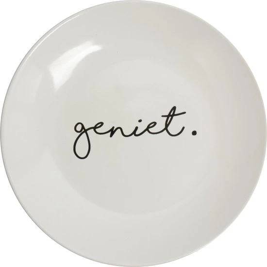 Gusta® Bord Set Van 4 Stuks ø15cm . Met Tekst Geniet / Lekker/ Vandaag Is Mijn Lievelingsdag /hondje Gusta 4 Gusta® Bord Set Van 4 Stuks ø15cm . Met Tekst Geniet / Lekker/ Vandaag Is Mijn Lievelingsdag /hondje Gusta - Afbeelding 2