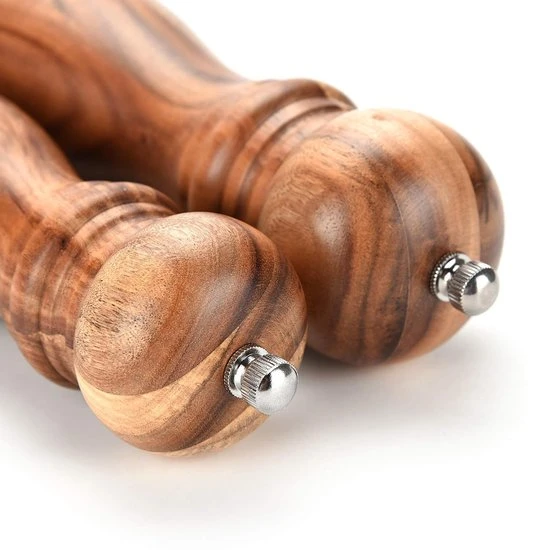 Timmers Trading Peper En Zoutmolen Set Van Acacia Hout Double Wood Klassiek 5 Timmers Trading Peper En Zoutmolen Set Van Acacia Hout Double Wood Klassiek - Afbeelding 3