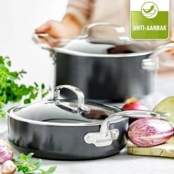 GreenPan Barcelona Infinity Pro Hapjespan Met Deksel - Ø28 Cm - Keramisch - Inductie -Tefal Shop 550x550 493