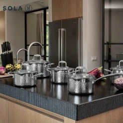 Sola Pannenset Noma - 4 Delig - Ø 16,16,18,20 Cm - Zilver - RVS - Sandwichbodem -Tefal Shop 550x550 525