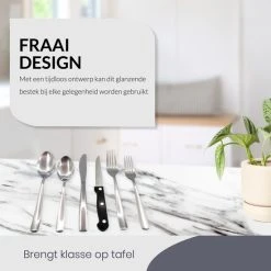 Master Knives 6 Persoons Bestekset (36-delig) - Lepels, Messen, Vorken & Steakmessen - Vaatwasserbestendig - Zilver / RVS -Tefal Shop 550x550 531