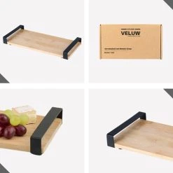 Veluw Borrelplank Bamboe - Tapasplank Met Metalen Greep - Serveerplank - Luxe Kaasplank- Hapjesplank 32x26x(H)4cm -Tefal Shop 550x550 576
