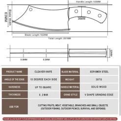 STORX Slagersmes - Handmade - Hak Mes - BBQ - Mes - Mannen - Koken - BBQ Master - Carbon Staal - Stoer - Hak Bijltje - Handgemaakt - Koksmes - CADEAU TIP! -Tefal Shop 550x550 602