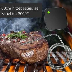 BotsBats® - Digitale BBQ Thermometer - Barbeque En Keuken Accessoires - Draadloze Vleesthermometer - Bluetooth Met App - Batterij Inbegrepen - Kernthermometer Draadloos - Cadeau Tip Voor Mannen -Tefal Shop 550x550 609