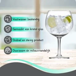 TEN® - Gin Tonic Glazen Van Hoogwaardig Kristal 700ml + 35 Cocktailrecepten - 6 Stuks - Duurzame Gin&Tonic Geschenkset - Gin Glazen - Cognac Glazen Set - Cocktail Pakket Cadeauset -Tefal Shop 550x550 618