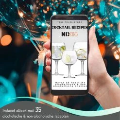 TEN® - Gin Tonic Glazen Van Hoogwaardig Kristal 700ml + 35 Cocktailrecepten - 6 Stuks - Duurzame Gin&Tonic Geschenkset - Gin Glazen - Cognac Glazen Set - Cocktail Pakket Cadeauset -Tefal Shop 550x550 620