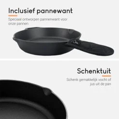 Ocina – Gietijzeren Pan – ø30,5cm - Skillet - Koekenpan – Hapjespan – Koekenpan Inductie – Koekenpannenset - Gietijzeren Pan Bbq - Gietijzer -Tefal Shop 550x550 710