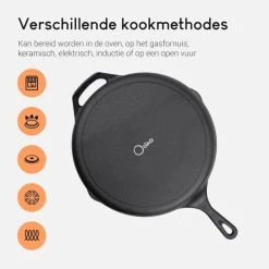 Ocina – Gietijzeren Pan – ø30,5cm - Skillet - Koekenpan – Hapjespan – Koekenpan Inductie – Koekenpannenset - Gietijzeren Pan Bbq - Gietijzer -Tefal Shop 550x550 715
