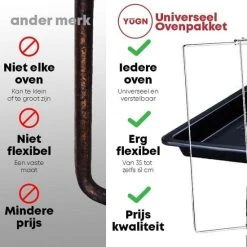 YUGN Oven Pakket – Universeel Rooster En Bakplaat Enorm Verstelbaar – Recept Voor Maken Van Heerlijke Gerechten - Met Gratis E-Book En Bakkwast -3 X 33 X 37-52 Cm -Tefal Shop 550x550 758