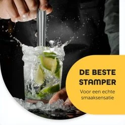 Cocktail Shaker Set Van Daleys Bars - 20 Delige Cocktailset - Robuuste Horecakwaliteit - 550 ML - Inclusief Nederlandstalig Receptenboek - Luxe Cadeauverpakking Man/vrouw - Professionele Cocktailshaker - RVS (304 Stainless Steel)- GRATIS RVS RIETJES -Tefal Shop 550x550 784