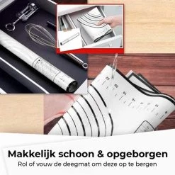 Bondoo Deegmat Groot 80x60cm - Silicone - Zwart - Inclusief Deegschraper -Tefal Shop 550x550 825