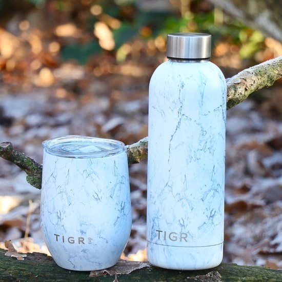 TIGR The Minimalist - Drinkfles - Thermosfles - RVS - 750ml - Wit Marmer 6 TIGR The Minimalist - Drinkfles - Thermosfles - RVS - 750ml - Wit Marmer - Afbeelding 4