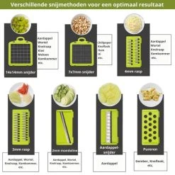 Merkloos Groentesnijder - Groentehakker - Multifunctioneel - Snijmachine Groenten En Fruit - Handmatig - Mandoline - Uiensnijder - Keukensnijder - Fruitsnijder -Tefal Shop 550x550 878