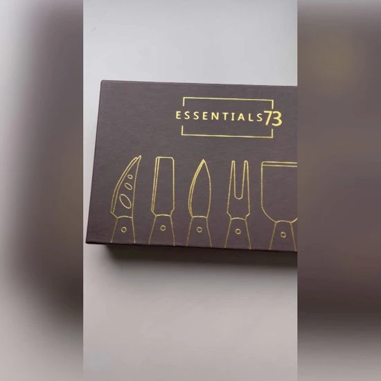 ESSENTIALS73 Luxe Kaasmessenset 6-delig Goudkleurig - Kaasmesjes - Kaas - Messen Set - Kaasmes - Messenset - Kaasmessen - Goud - Kaasplank - Walnotenhout 4 ESSENTIALS73 Luxe Kaasmessenset 6-delig Goudkleurig - Kaasmesjes - Kaas - Messen Set - Kaasmes - Messenset - Kaasmessen - Goud - Kaasplank - Walnotenhout - Afbeelding 2