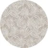 Raved Rond Tafelzeil - Bloemen/Takken Design 160 Cm ø - Beige - PVC - Afwasbaar