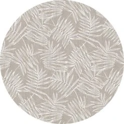 Raved Rond Tafelzeil - Bloemen/Takken Design 160 Cm ø - Beige - PVC - Afwasbaar