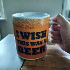 PartyPlaza.nl Biermok XL - Koffiemok Met Tekst - Koffiebeker 700 Ml - Grote Mok “I Wish This Was A Beer” - Vaderdag Cadeau - Bier Cadeau Grappig - Cadeau Voor Mannen -Tefal Shop 550x550 912