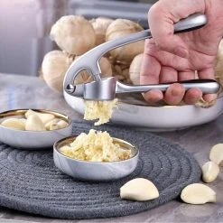 Cacious Knoflookpers - Gemberpers - Met Ergonomische Handgreep - RVS - Horeca Kwaliteit - Vaatwasser Bestendig - Cadeau - Cadeauverpakking