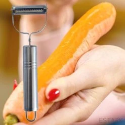 ESTARK® Dunschiller - Julienne & Groenteschiller - Groentesnijder - Uiensnijder - Spiraalsnijder - Juliennerasp - Juliennesnijder - Sliertensnijder - Multifunctionele Groenten Schiller Aardappel Schiller - Dunschiller RVS -Tefal Shop 550x550 940