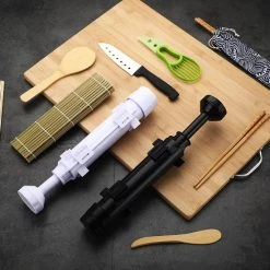 Sushi Tools Sushitools - Sushi Maken - Sushi Maker - Sushi Set - Milieuvriendelijke Sushi Bazooka Kit - Sushi Set XXL - Sushi Go - 2 Paar Sushi Sticks - Wit -Tefal Shop 550x550 953