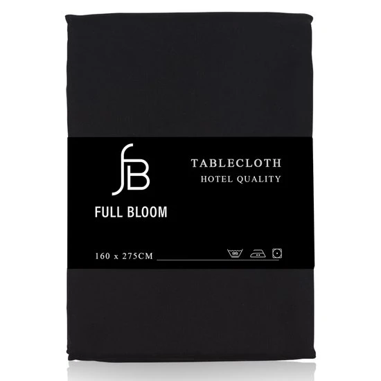 Full Bloom Tafelkleed Van Hoge Kwaliteit - Luxe Tafellaken 160 X 275 Cm - Zwart - Premium Tafelzeil Voor De Feestdagen - Tafelkleden Sinterklaas En Kerst - Tablecloth Black 7 Full Bloom Tafelkleed Van Hoge Kwaliteit - Luxe Tafellaken 160 X 275 Cm - Zwart - Premium Tafelzeil Voor De Feestdagen - Tafelkleden Sinterklaas En Kerst - Tablecloth Black - Afbeelding 5