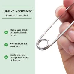 Blended Lifestyle® Theezeef Met Handvat Inclusief Lekplaatje - Set Van 2 Stuks - Thee Ei Voor Losse Thee - Theefilter Voor Losse Thee - Thee Infuser -Tefal Shop 550x550 971