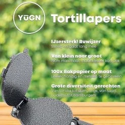 YUGN Tortilla Pers Roti Maker Hamburgerpers Inclusief 100 Stuks Bakpapier Vellen – Tortilla Maker Tortillapers Ook Als Wrap Taco En Hamburger Pers - Tortilla Press Veelzijdig En IJzersterk Gietijzer- Inclusief EBook - 19 CM Diameter - Vaderdag Cadeau -Tefal Shop 550x550 978
