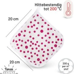 Tavas Sevilya Ovenwant Met Pannenlap Vepakt - Paarse Stippels Katoen, Thermolite Hittebestendig Tot 200°C Set Van 2 | Pannenlappen En Ovenwanten Set Ovenhandschoenen -Tefal Shop 550x551 2