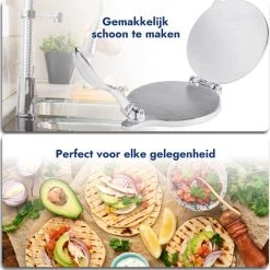 Premium Commerce Tortilla Pers - Roti Maker - Tortilla Press - Taco - Wrap - Incl. 10 Persvellen - Ø15.8 Cm -Tefal Shop 550x552 8
