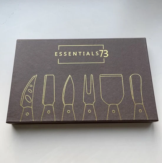 ESSENTIALS73 Luxe Kaasmessenset 6-delig Goudkleurig - Kaasmesjes - Kaas - Messen Set - Kaasmes - Messenset - Kaasmessen - Goud - Kaasplank - Walnotenhout 9 ESSENTIALS73 Luxe Kaasmessenset 6-delig Goudkleurig - Kaasmesjes - Kaas - Messen Set - Kaasmes - Messenset - Kaasmessen - Goud - Kaasplank - Walnotenhout - Afbeelding 7
