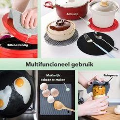 Merkloos Pannenonderzetter Hittebestendig - Siliconen Mat - Ovenwanten- Grijs - 4 Stuks 9 Merkloos Pannenonderzetter Hittebestendig - Siliconen Mat - Ovenwanten- Grijs - 4 Stuks -Tefal Shop 550x554 12