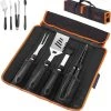 Deuba BBQ-bestek 4-delige Set RVS Met Opbergtas Barbecueset Accessoires -Tefal Shop 550x556 1