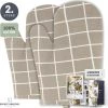 Sophie Nørdinn Ovenwanten Van Sophie Nordinn® - Ovenhandschoenen Lund (Raster Grijs) - Ovenwanten 2 Stuks - Katoen -Tefal Shop 550x556 4