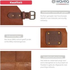 Wavea Cookware Leren BBQ Schort - Cognac - 80 X 50 Cm - Barbecue Schort Met Leren Riemen - Keukenschort 19 Wavea Cookware Leren BBQ Schort - Cognac - 80 X 50 Cm - Barbecue Schort Met Leren Riemen - Keukenschort -Tefal Shop 550x557 4