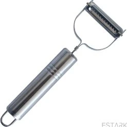 ESTARK® Dunschiller - Julienne & Groenteschiller - Groentesnijder - Uiensnijder - Spiraalsnijder - Juliennerasp - Juliennesnijder - Sliertensnijder - Multifunctionele Groenten Schiller Aardappel Schiller - Dunschiller RVS -Tefal Shop 550x558 4