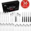 Master Knives 6 Persoons Bestekset (36-delig) - Lepels, Messen, Vorken & Steakmessen - Vaatwasserbestendig - Zilver / RVS -Tefal Shop 550x561 3