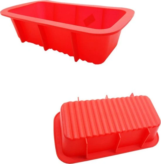 MaTotZo Siliconen Brood En Cake Bakvorm (2 Stuks) - Broodvorm - Broodbakvorm - Zelf Brood Bakken - Anti Aanbak Bakvormen - Rood 3 MaTotZo Siliconen Brood En Cake Bakvorm (2 Stuks) - Broodvorm - Broodbakvorm - Zelf Brood Bakken - Anti Aanbak Bakvormen - Rood