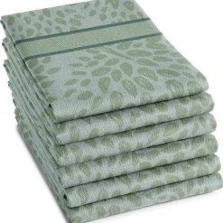 DDDDD Theedoek Trees - 60x65 Cm - Green - 6 Stuks