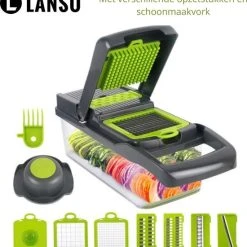 Merkloos Groentesnijder - Groentehakker - Multifunctioneel - Snijmachine Groenten En Fruit - Handmatig - Mandoline - Uiensnijder - Keukensnijder - Fruitsnijder
